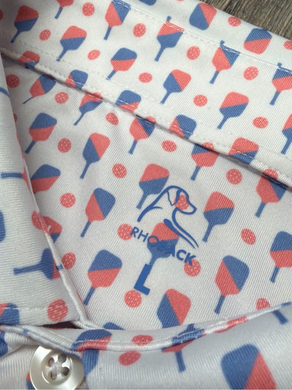 Rhoback Pickleball Collection Polo Size Large RARE - Picture 4 of 7